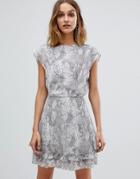 Allsaints Evely Print Dress - Gray