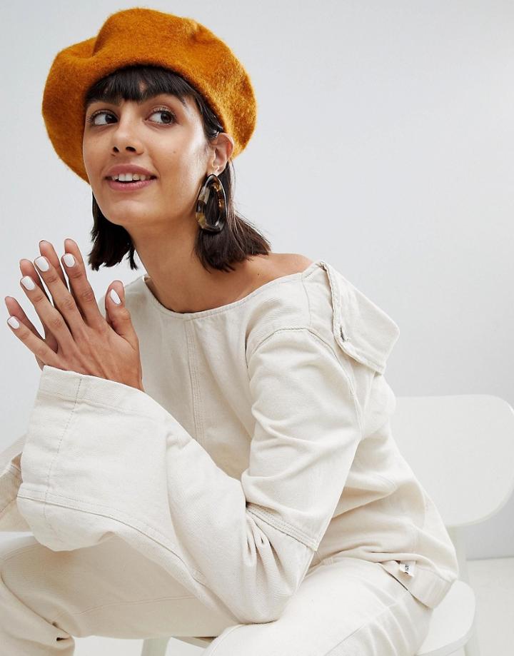 Weekday Wool Beret - Brown