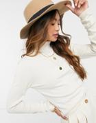 Vero Moda Roll Neck Sweater In Cream-white