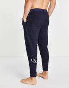 Calvin Klein Ck One Lounge Sweatpants In Navy Toweling
