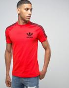 Adidas Originals California T-shirt In Red Bk7544 - Red