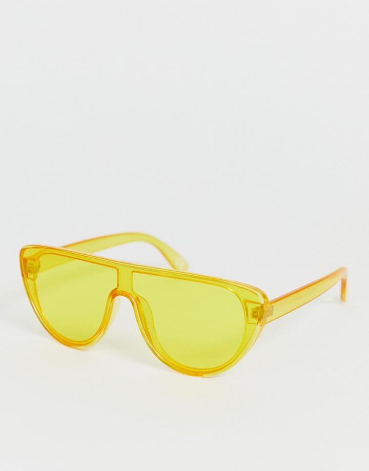 Asos Design Visor In Yellow - Yellow
