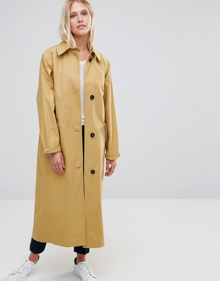 Cooper & Stollbrand Oversized Relaxed Fit Duster Coat In Camel - Beige