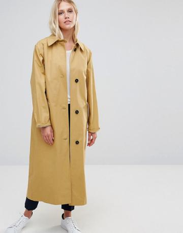 Cooper & Stollbrand Oversized Relaxed Fit Duster Coat In Camel - Beige