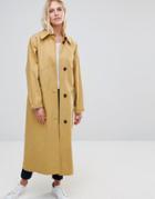 Cooper & Stollbrand Oversized Relaxed Fit Duster Coat In Camel - Beige