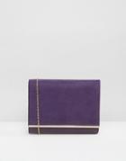 Lotus Envelope Clutch Bag - Purple