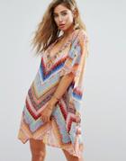 Butterfly By Matthew Williamson Zig Zag Beach Caftan - Multi