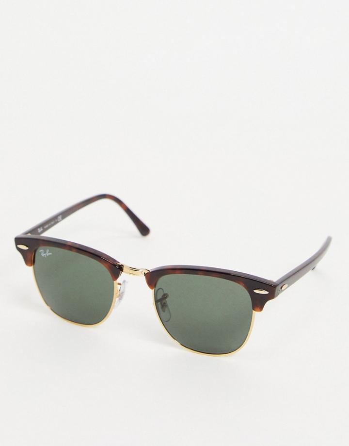 Ray-ban Clubmaster Sunglasses In Brown 0rb3016