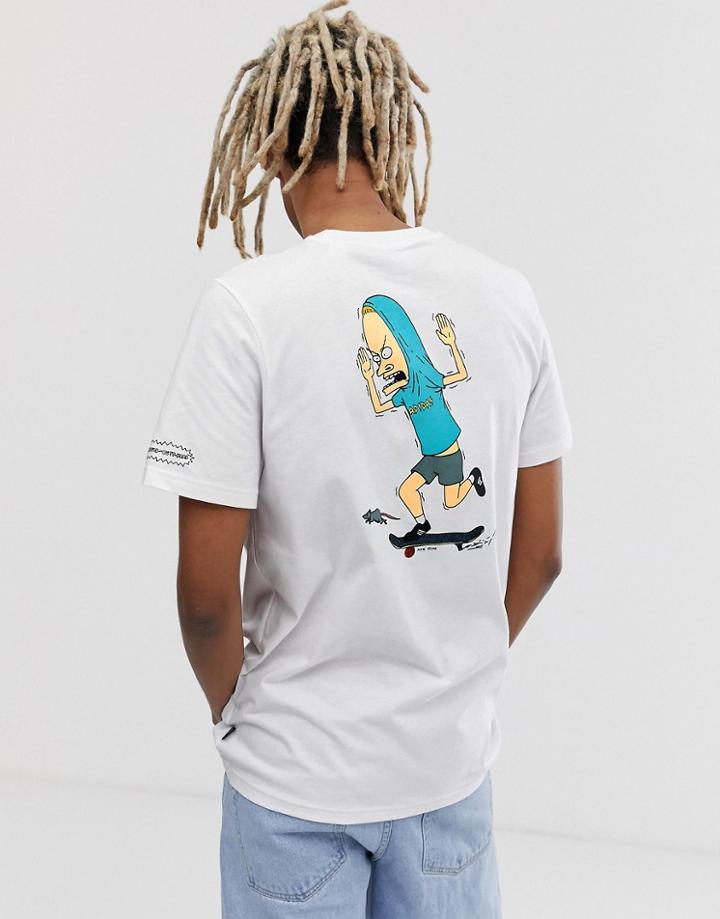 Adidas Skateboarding Beavis And Butt-head T-shirt In White - White