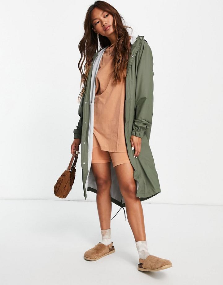 Rains Fishtail Parka In Olive-green