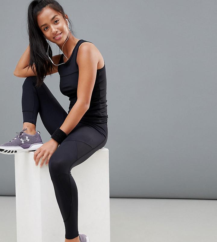 Asos 4505 Petite Gym Legging With Mesh Panel Detail - Black