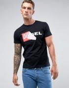 Diesel T-diego-qa Logo T-shirt - Black