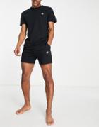 Jack & Jones T-shirt & Short Lounge Set In Black