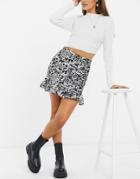 In The Style X Shaughna Tiered Frill Mini Skirt In Multi
