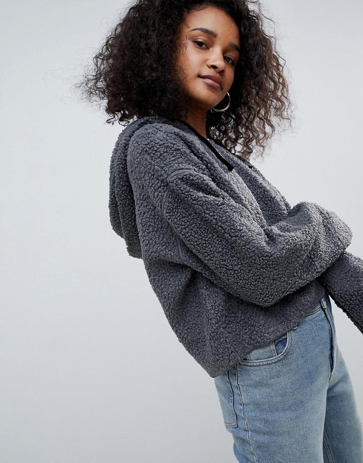 Native Youth Sherpa Hoody - Gray