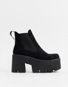 Lamoda Black Chunky Platform Chelsea Boots - Black
