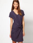 Jnby Dress With Knot Front - Gray