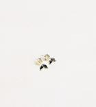 Kingsley Ryan Black Crystal Mini Stud Earrings In Sterling Silver Gold Plate