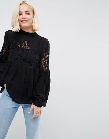 Deby Debo Delane Lace Blouse - Black