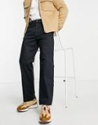 Selected Homme Organic Cotton Loose Fit Chinos In Black
