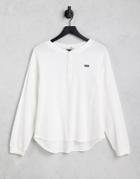 Vans Everyly Henley Long Sleeve T-shirt In Beige-neutral