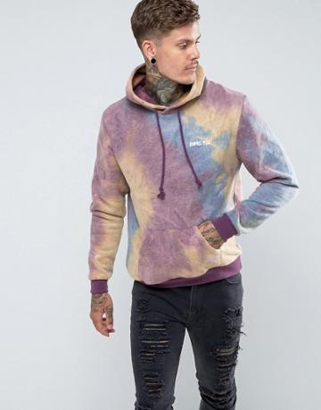 Roadies Of 66 Oversized Tie Dye Hoodie - Purple