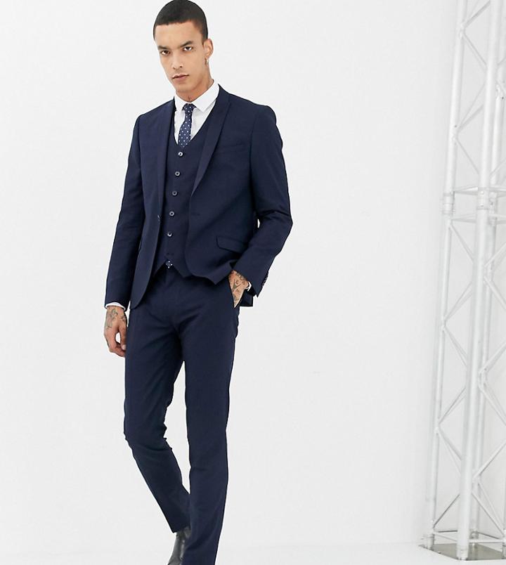 Heart & Dagger Skinny Suit Pants-navy