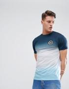 Hype Muscle T-shirt In Speckle Fade - Blue