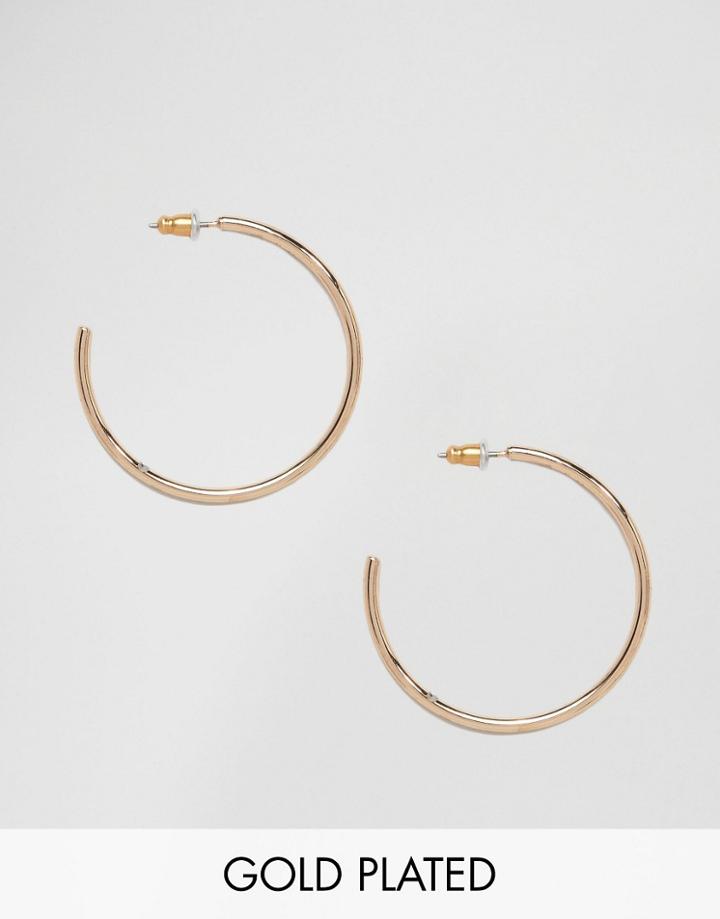 Pilgrim Rose Gold Plated Simple Hoop Earrings - Rose Gold