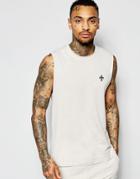 Criminal Damage Sleeveless T-shirt - Nude