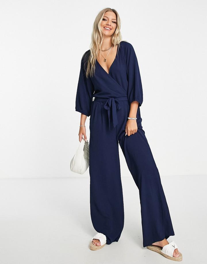 Jdy Amelia Belted Jumpsuit In Black