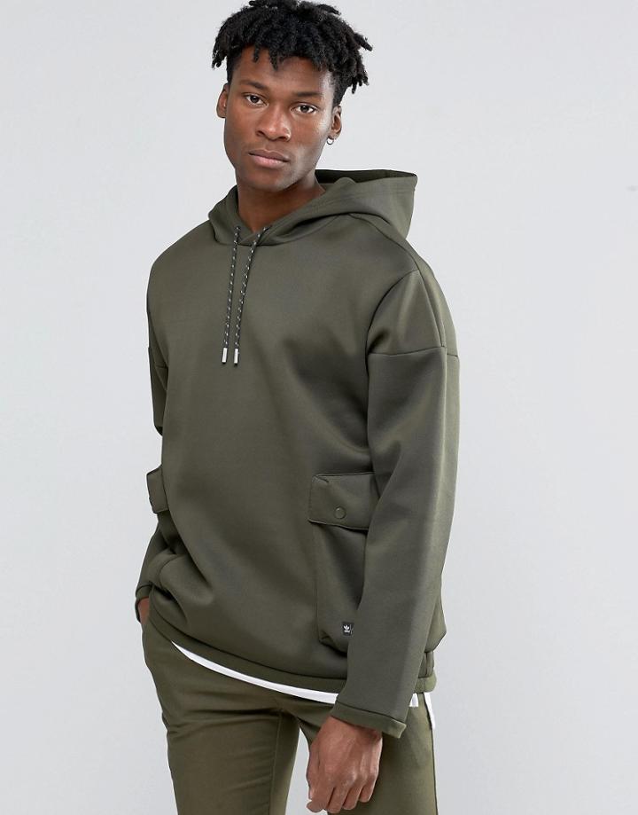 Adidas Originals Badlander Hoodie In Green Ay8524 - Green