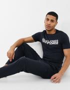 Jack & Jones Lounge T-shirt & Bottoms Set In Navy
