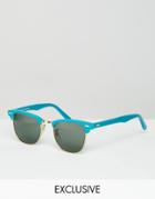 Reclaimed Vintage Retro Sunglasses - Blue