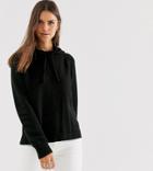 Micha Lounge Relaxed Knitted Hoodie-black