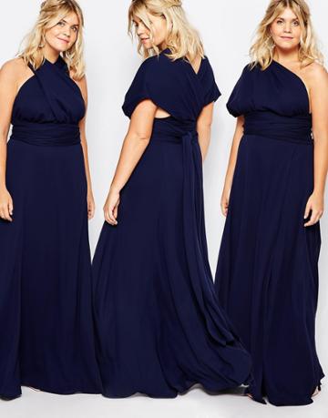 Fame And Partners Plus Ainsley Multiway Dress - Navy