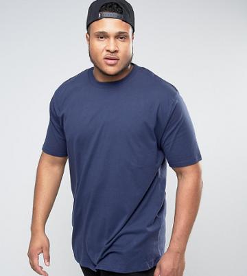 Duke King Size Crew Neck T-shirt In Navy - Navy