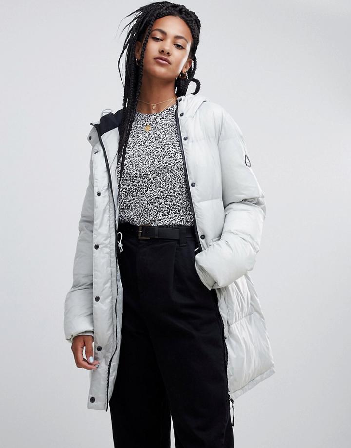 Penfield Frances Long Padded Jacket - Silver