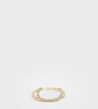 Galleria Armadoro Gold Plated Crystal Pave C Initial Ring - Gold