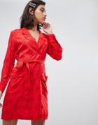Fabienne Chapot Ami Dress In Tiger Jaqcuard - Red