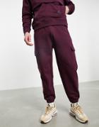 Asos 4505 Oversized Sweatpants With Cargo Pockets-red