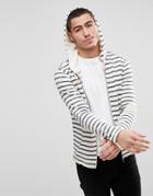 Solid Stripe Hoody - Cream