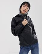 Asos Design Over The Head Rain Jacket - Black