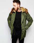Alpha Industries Explorer Parka In Green - Dark Green