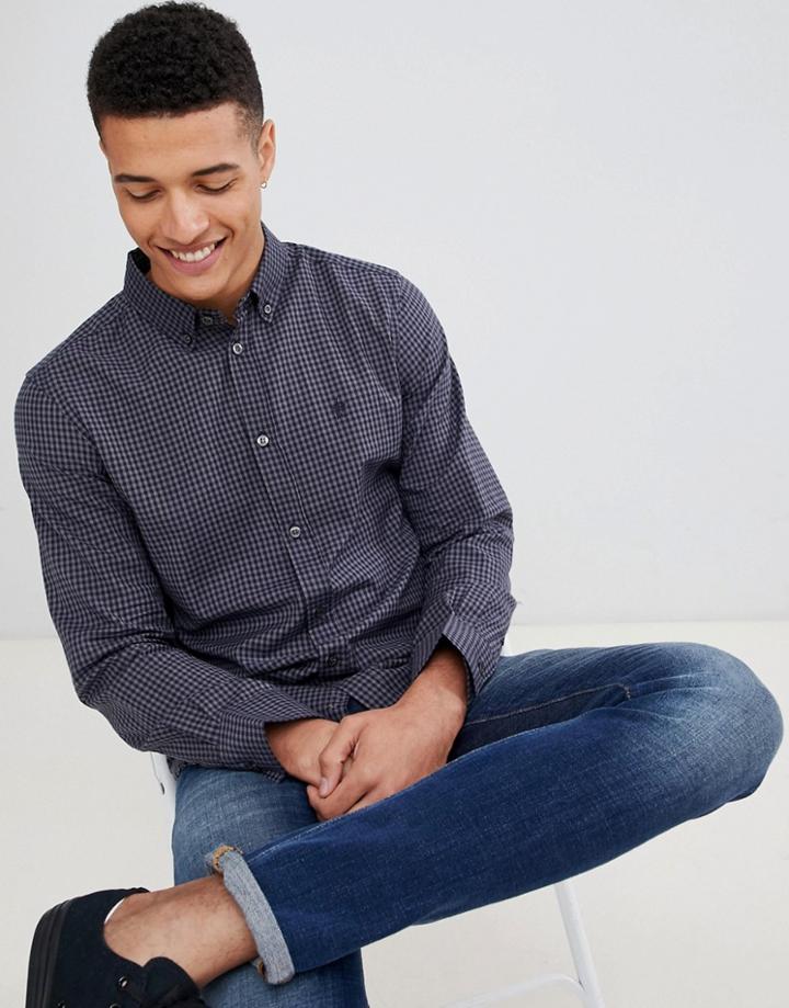French Connection Gingham Check Shirt-gray