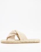 Asos Design Jollie Knotted Mule Espadrille In Natural-neutral