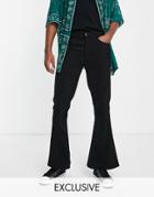 Reclaimed Vintage Inspired 70s Flare Pants In Black