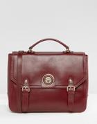 Ri2k Leather Satchel Bag - Red