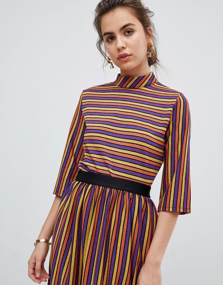 B.young Metallic Stripe Top - Multi