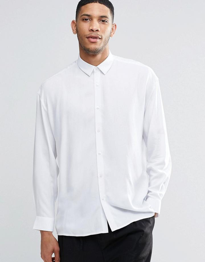 Asos Oversized Shirt In White - White